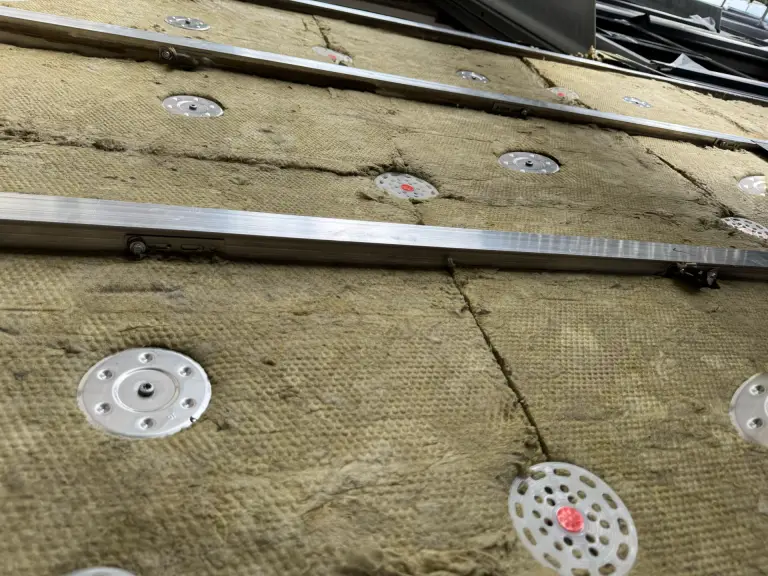 Display the rockwool fastener product range on a real project in the Victorian mountain region