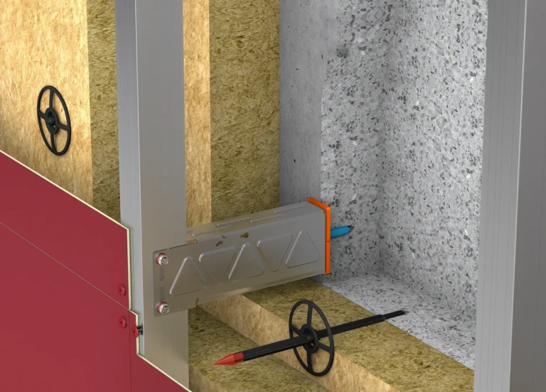 stainless steel crossfix bracket render - full stack